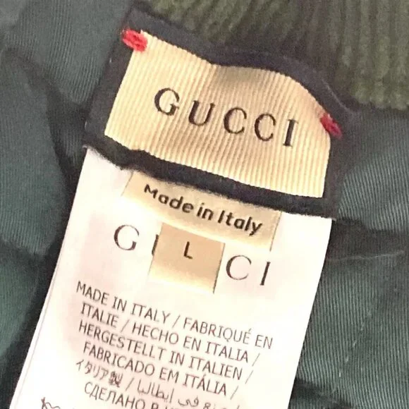 GUCCI Dog Puppy Doggie Pet coat GG For dogs cotton Red/Green - Picture 8 of 14